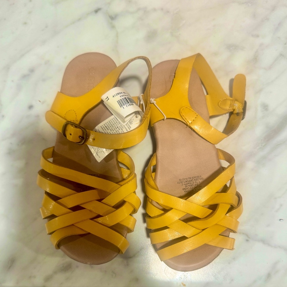 Yellow Strappy Sandals